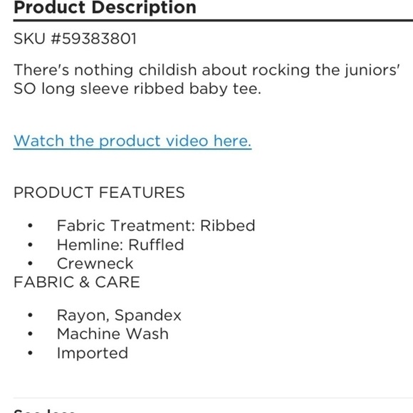 SO XL long sleeve ribbed tee w/ruffle hem green yellow - Picture 8 of 12